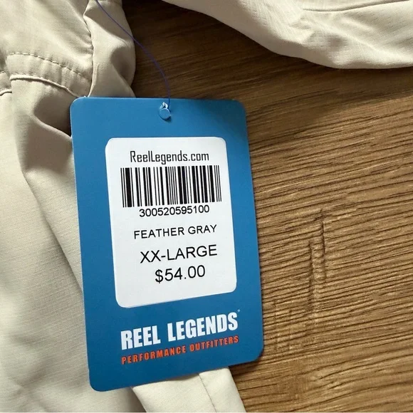 Reel Legends Saltwater II Performance Fishing Shirt XXL NWT Beige Khaki - Picture 9 of 9